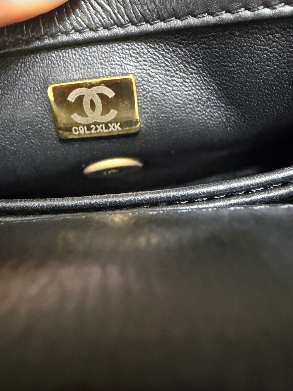 CHANEL Mini Flap Black Quilted Lambskin with Beaded-Handle Shoulder Bag. - Picture 11 of 16